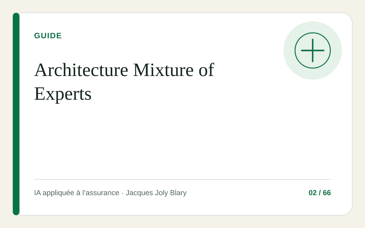 Illustration de l’article : Architecture MoE : comprendre les modèles Mixture of Experts avant de les évaluer en assurance