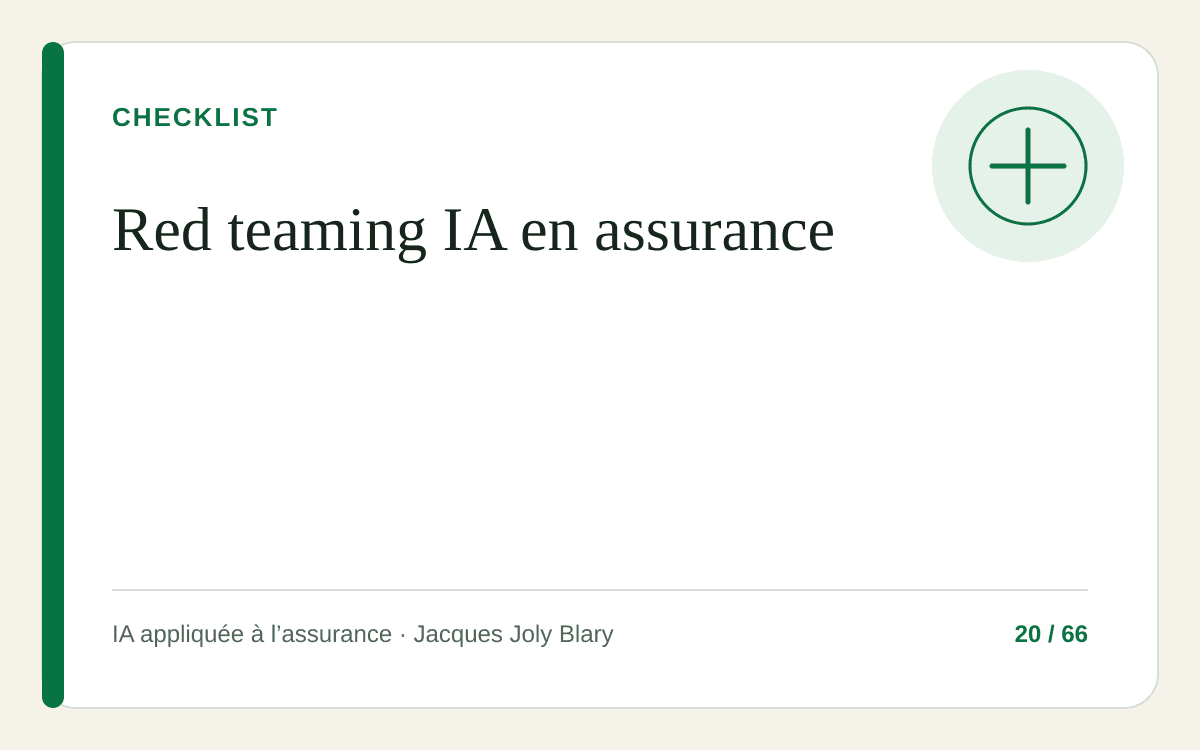 Illustration de l’article : Red teaming IA en assurance : construire des tests adversariaux qui servent la décision